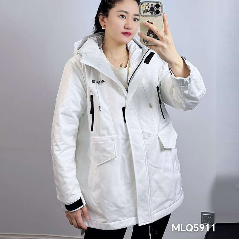 大码女装冲锋衣棉衣外套派克服