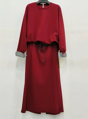 金影奇2025秋季新款两件套卫衣裙子宽松大码女装长袖套装裙62751