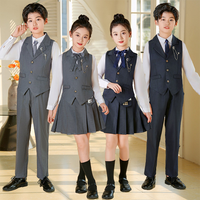 儿童校服班服马甲套装演出服