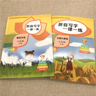 看拼音写词语二年级下册 小学生语文默写能手 二年级生词生字注音辅导资料 二年级下册同步训练基础加提高2本