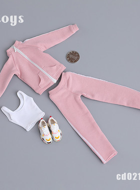 现货 cdtoys cd021 1/6兵人衣服 岚tbl包胶女素体 运动服套装