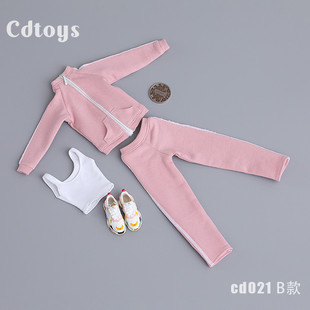 现货 cdtoys cd021 1/6兵人衣服 岚tbl包胶女素体 运动服套装