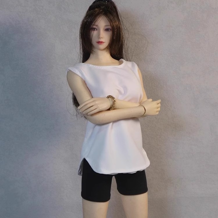 现货 DMTOYS  DF079 1/6女兵人衣服冰丝大码休闲T恤 可动人偶服装