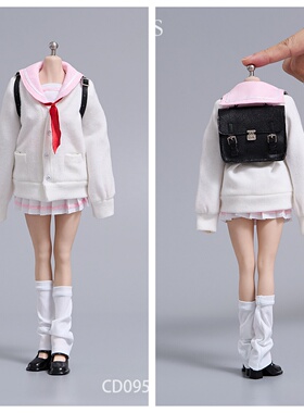 预售定金CDTOYS cd095 1/6女兵人学院风水手服 短款连衣裙 JK套装