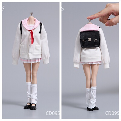 预售定金CDTOYS cd095 1/6女兵人学院风水手服 短款连衣裙 JK套装