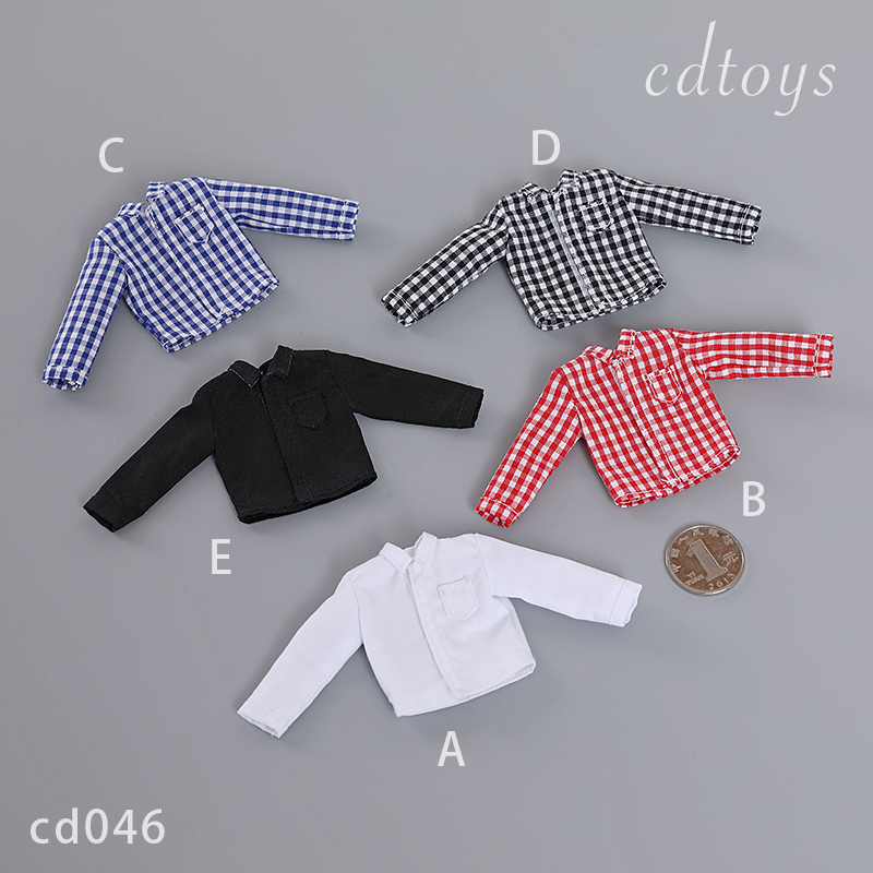 现货cdtoys cd046 1/12男兵人背心衬衫牛仔裤 适合1：12包胶素体