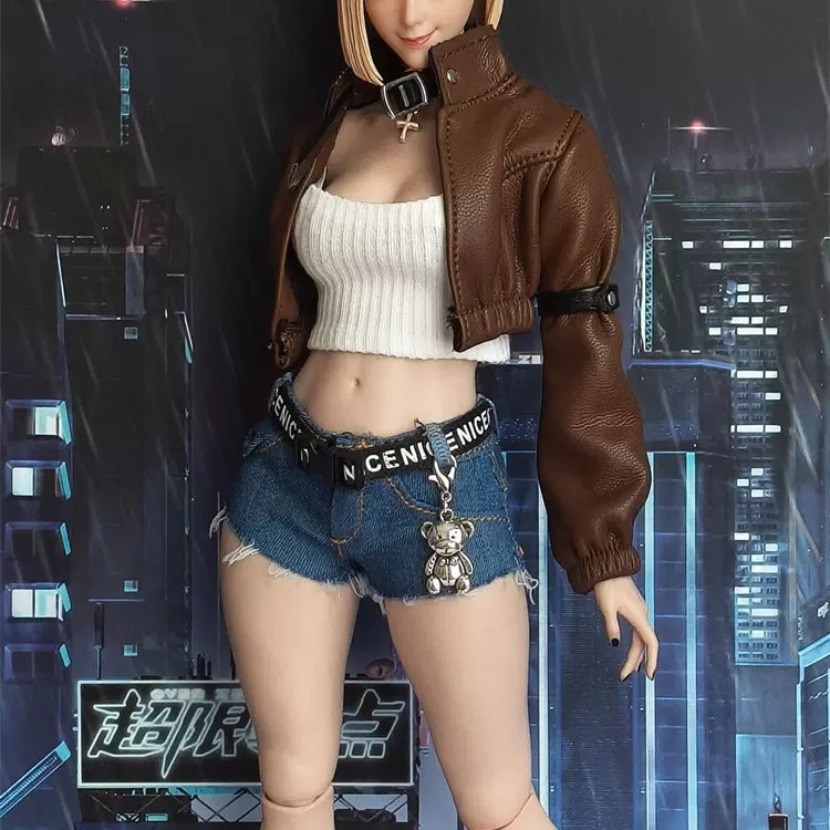 现货 1/6 少女大镖客 外套 牛仔短裤套装 可动女兵人服饰模型配件