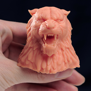 1比6-1比12-1比18 兽人 兽头 咆哮虎头 白模头雕 兵人配件