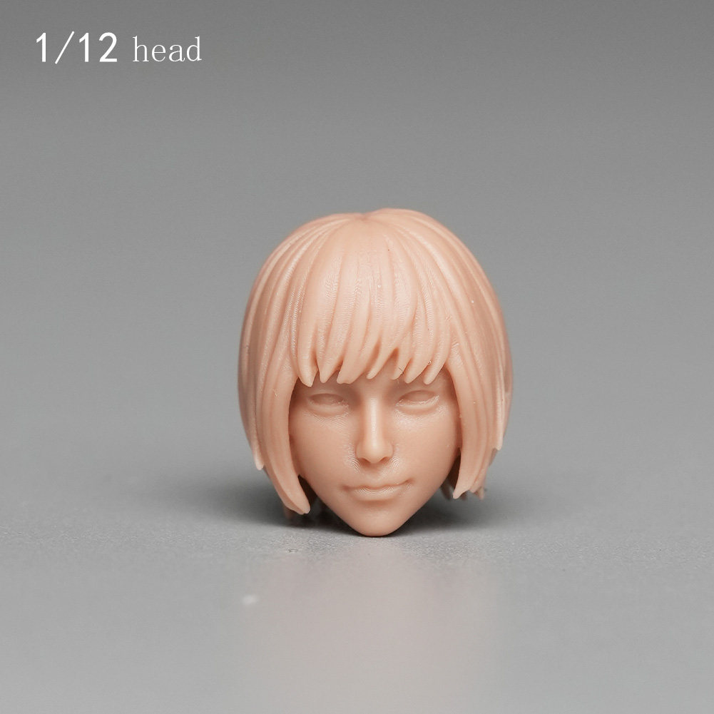 1比12 蚂蚁尺寸 静谧犬 克隆双子 塔熙美女兵人头雕白模 兵人配件
