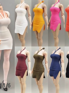 现货 绑带短裙旗袍 1/6兵人衣服 适用TBL 耐操丰满素体不染色娃衣