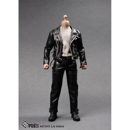 现货ASTOYS 1/6 AS044兵人衣服 潮流朋克皮衣套装 适超强壮男素体