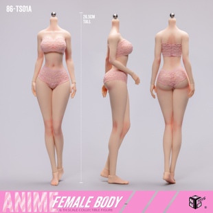 预售定金 86TOYS 1/6 86-TS01-A铂金硅胶女素体 美白带妆版 可动