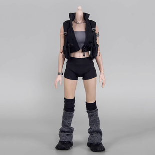 现货  1/6 CHILI 女兵人偶套装 紧身弹力裤 高腰短裤 娃衣服饰