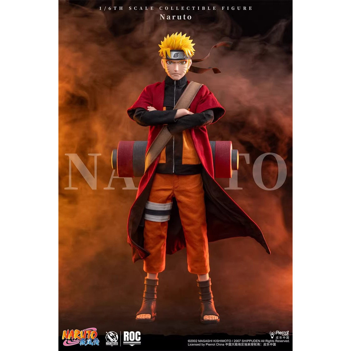 预售定金ROCKET TOYS 1/6火影忍者 漩涡鸣人仙人模式Ver. ROC-11