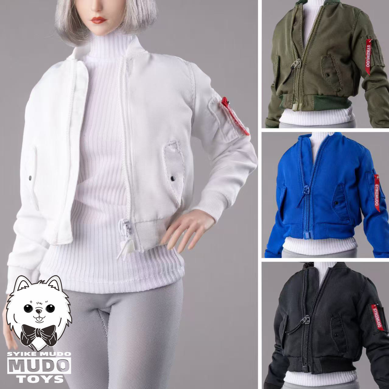 CTC-010 飞行员夹克 充棉外套 潮流卫衣 情侣潮服1/6模型 女兵人