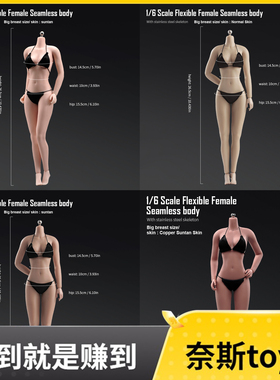 现货 ANT 1/6  亚洲体型 AB001女兵人素体钢骨包胶关节超可动