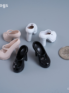 现货cdtoys 1/6 女兵人素体 女仆JK鞋高跟鞋 cd063 学妹皮鞋模型