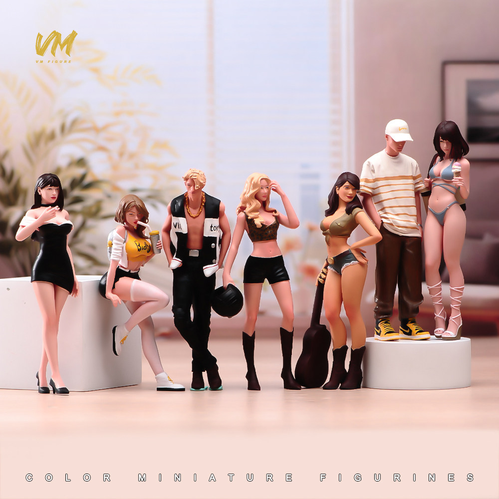 手工精涂时尚男女 1/64涂妆微缩模型花盆鱼缸小场景搭配人偶,模玩/动漫/周边/娃圈三坑/桌游,手办/手办景品,淘宝优惠券,粉丝福利购,淘宝优惠卷