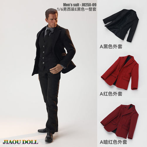 现货 1/6 男兵人 JO25X-09 西装礼服套装服饰配件强壮 精瘦体可穿