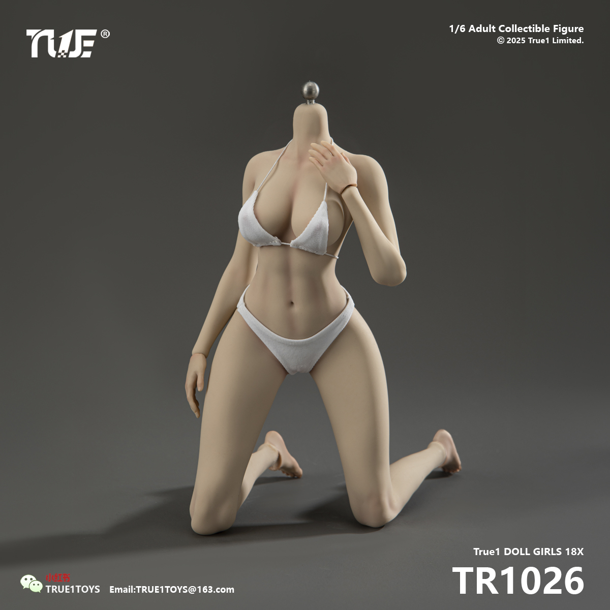 预售 True1Toys  1/6 TR1026 铂金硅胶包胶素体