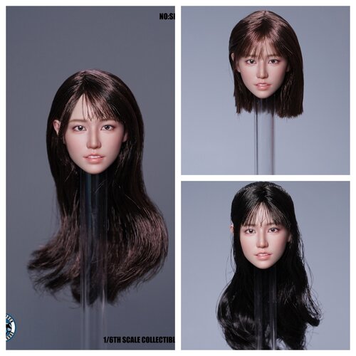 现货 SUPER DUCK 1/6 SDH049 女头雕 适配12寸可动包胶人偶素体