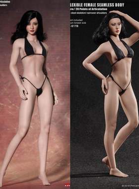 现货 PHICEN TBL 1/6 S16A S17B无头钢骨中胸包胶女素体可动兵人