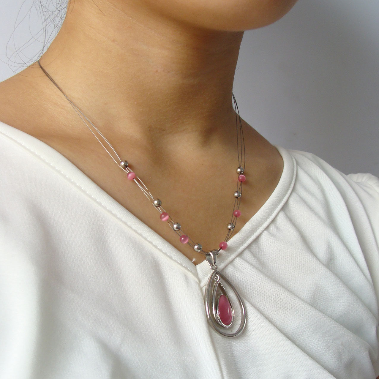 새로운 보석 유럽과 미국의 보석 유행 뜨거운 판매 짧은 고양이 눈 하이 엔드 목걸이 쇄골 체인 슈퍼 아름다운 C58