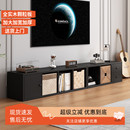 中古风电视柜收纳储物柜一体落地格子柜客厅家用隔断柜现代简约