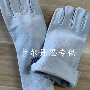 纯牛皮焊工手套防火线加长焊接手套 工友电焊手套防烫耐高温手皮