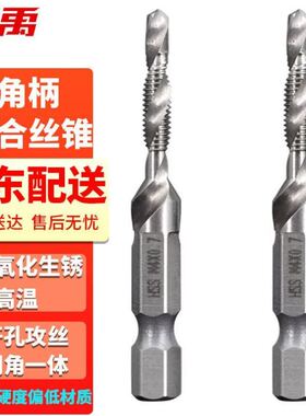 冰禹BJjj-290工业级六角柄复合丝锥螺旋钻攻一体六角柄4mm2个