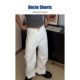 Shorts 男士 工装 Uncle 美学 白色休闲裤 日常百搭直筒阔腿长裤 棉