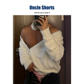 Shorts 疗愈毛感 纯欲风斜拉链针织衫 Uncle 男士 小众设计感毛衣