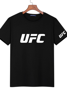定制UFCT恤伟丽终极格斗MMA男女儿童拳击比武术比赛上衣纯棉短袖