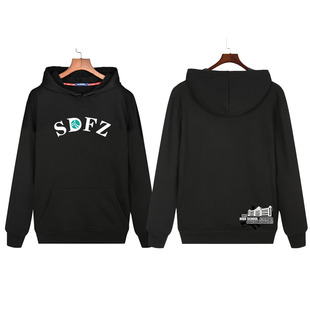 湖南师大附中SDFZ套头卫衣连帽班服团体服男女聚会印字LOGO秋冬款