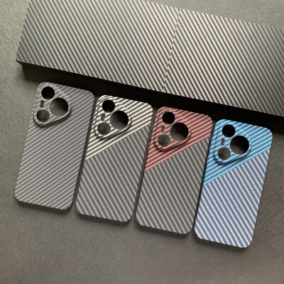 适用华为Pura80Pro+手机壳全包精孔碳纤维pura80Ultra凯夫拉超薄芳纶同款p70/p60p商务散热裸机防摔保护壳套