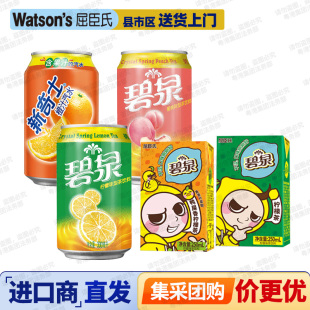 屈臣氏茶饮料碧泉经典柠檬茶330ml*24罐果味茶饮料整箱