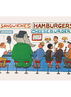 Babar小象家族儿童房油画布喷绘挂画客厅装饰画打印画芯贴画海报