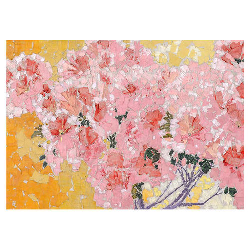 丹麦设计粉红花卉艺术海报壁画挂画卧室 装饰画打印画芯贴画海报