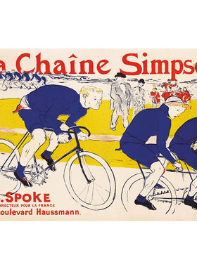 北欧复古L.B.Spoke小众人物美式海报法式怀旧装饰画画芯海报贴画