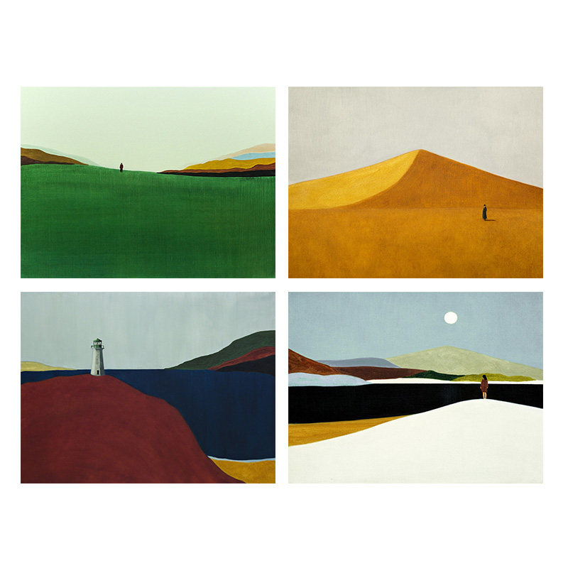 现代简约客厅沙发背景贴画卧室装饰画芯打印定做自粘背胶画画布