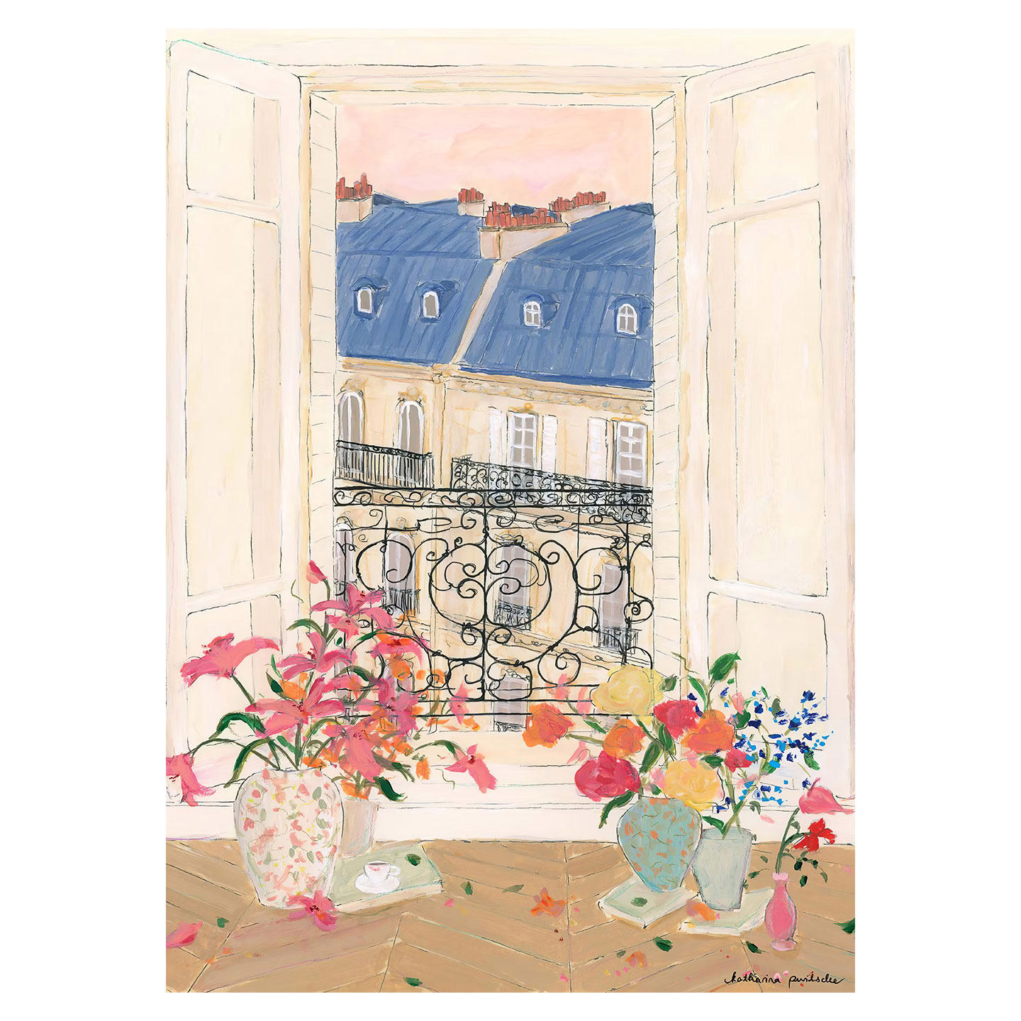 北欧小清新绿植窗外风景高级感挂画ins客厅装饰打印画芯贴画海报图片