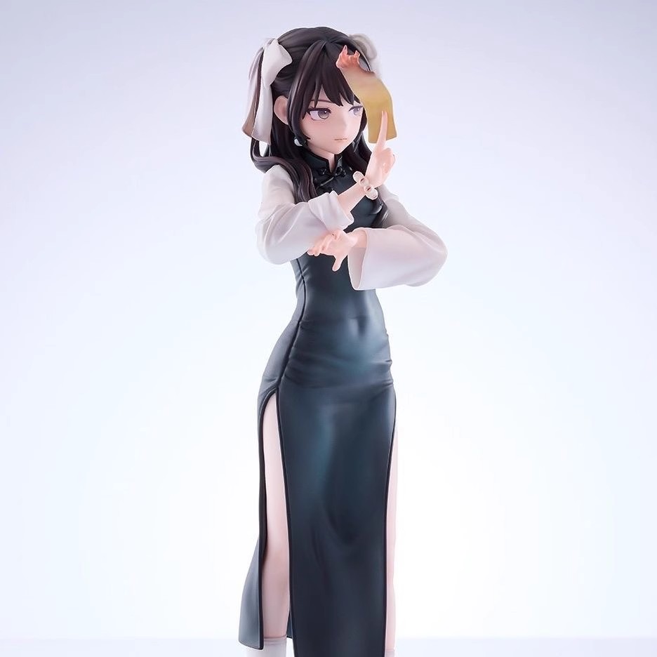 药指旗袍战斗萝莉小师妹手办摆件