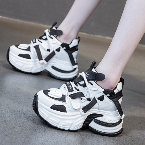 松糕厚底老爹鞋内增高运动休闲鞋