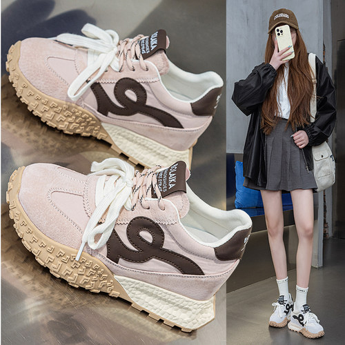 内增高厚底华夫阿甘鞋休闲老爹鞋