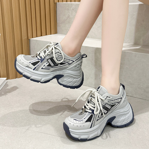 时尚超火网面透气老爹鞋增高休闲