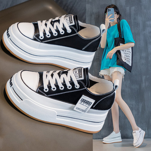 内增高小白鞋7cm老爹鞋ins潮单鞋