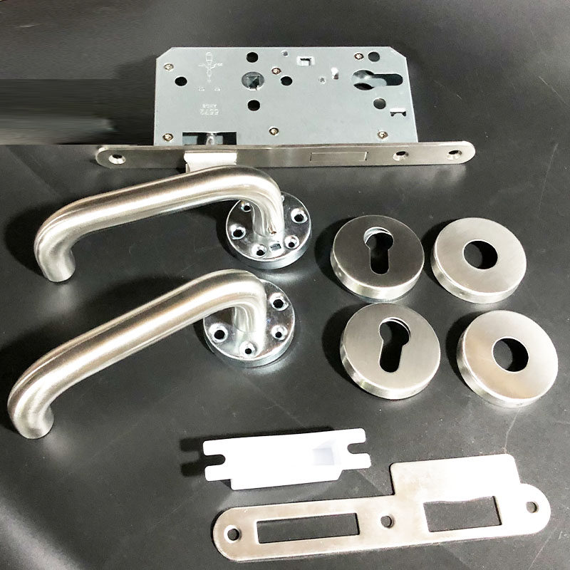 欧标防火锁 消防门锁7255圆角锁体20宽防火门锁把手执手锁