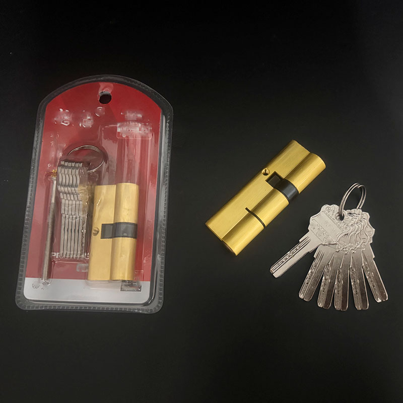 AB锁芯吸塑装6把铁钥匙防盗门家用入户门锁芯锌合金壳铜锁芯