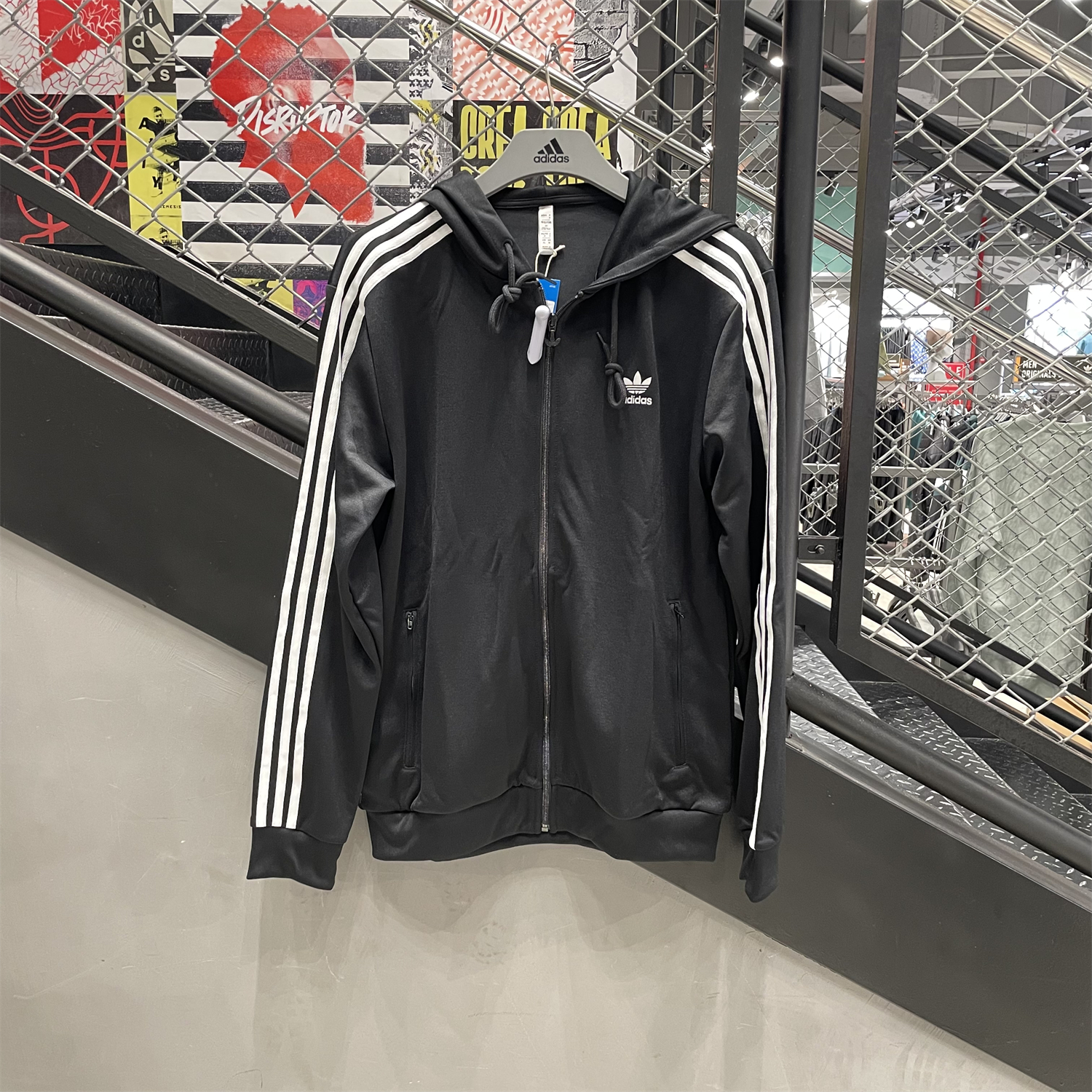 Adidas/阿迪达斯经典FZ HOODY运动上衣连帽休闲夹克外套 HB9512