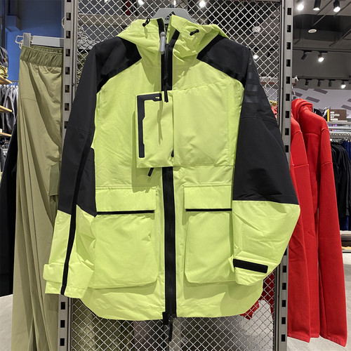 Adidas/阿迪达斯春季男子户外运动休闲防风连帽夹克外套 H48578